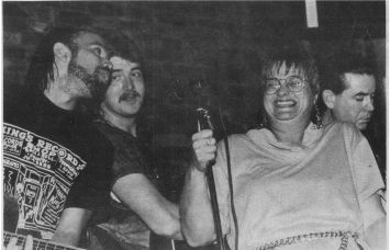 Left to right, Rob Pickett, Doug Lamb, Suan O\'Neil and Larry Holt at a Mudcats gig at the Butchertown Pub.