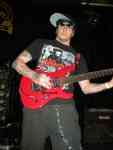  Josh from louevil's own metal demons Sever This Illusion tearing up some guitar at Bizkit's showcase on August 20.